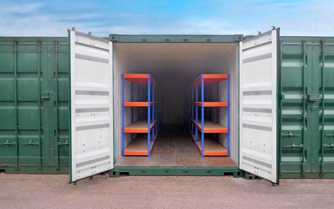 shelves in storage unit