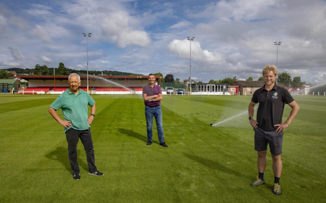 Denbigh’s new-look pitch will feature on S4C as club hosts Caernarfon Town