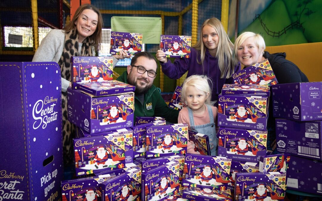LockStock donation of selection boxes to the Tiny Steps charity