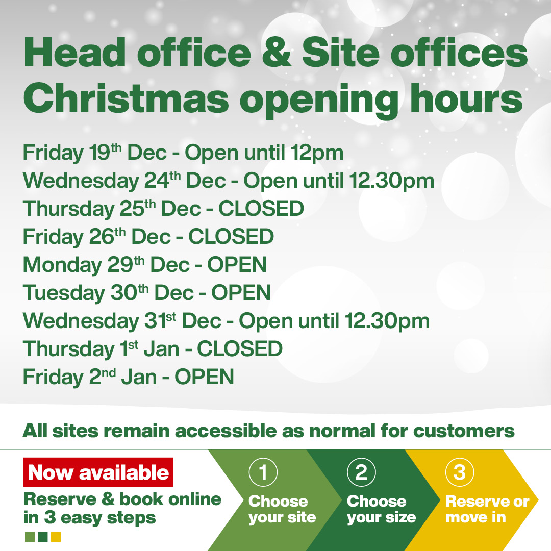 Lock Stock xmas opening times